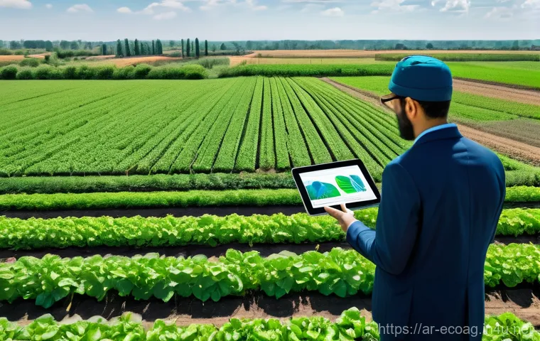 친환경농업기술자 업무 개선을 위한 팁 - **Prompt 1: Smart Irrigation in an Arid Landscape**
    "A stunning, realistic photograph showing a ...