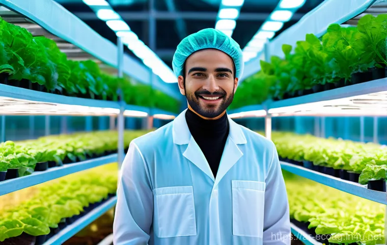 친환경농업기술자 실무에 필요한 자격증 - A serene and thriving organic farm in an arid, Middle Eastern landscape at dawn. The fields are lush... 친환경농업기술자 실무에 필요한 자격증 - A serene and thriving organic farm in an arid, Middle Eastern landscape at dawn. The fields are lush...