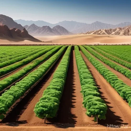 Home 20 친환경농업 기술 이론 학습법 - **Prompt 1: Sustainable Desert Oasis**
"A breathtaking panoramic view of a thriving, verdant far...